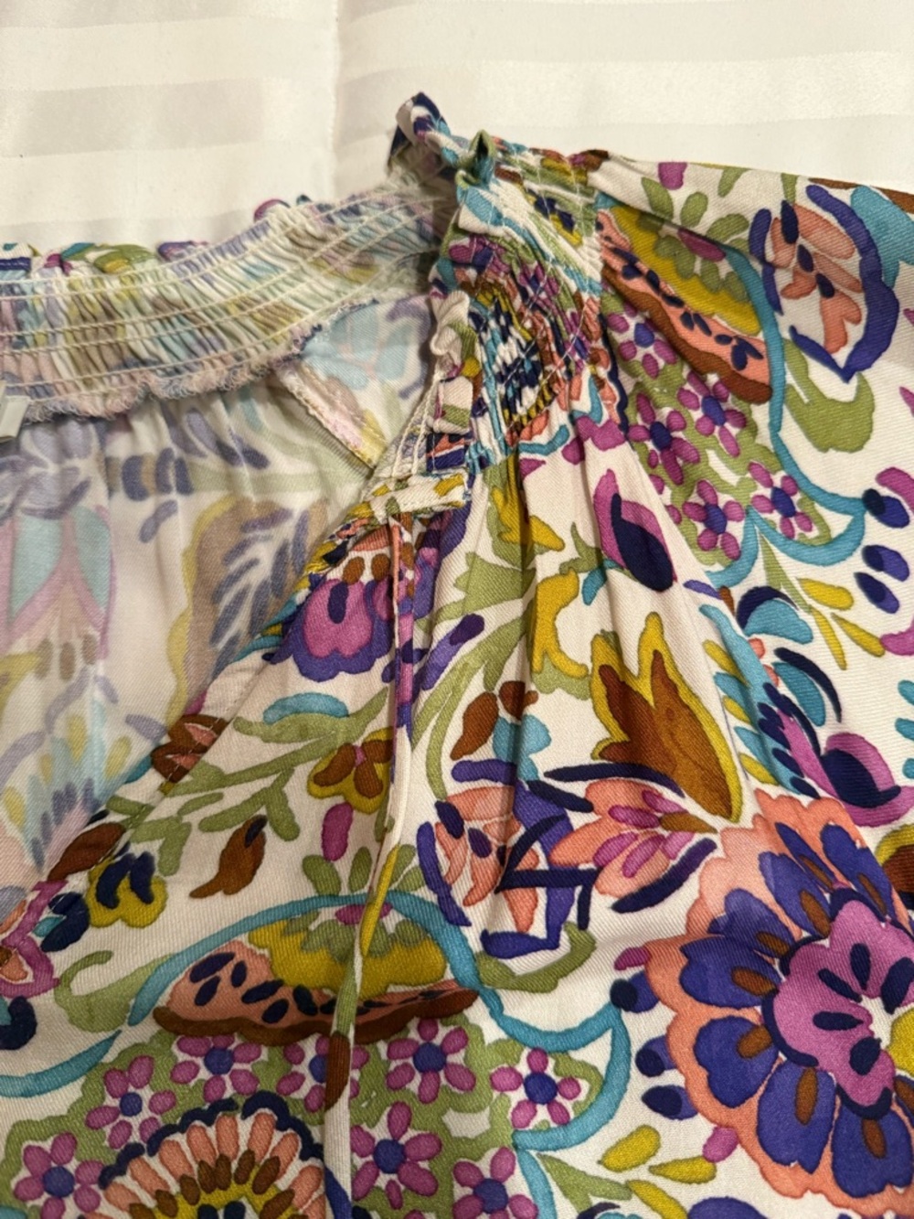 Colorful Floral Blouse - Multicolor - Picture 3 of 5